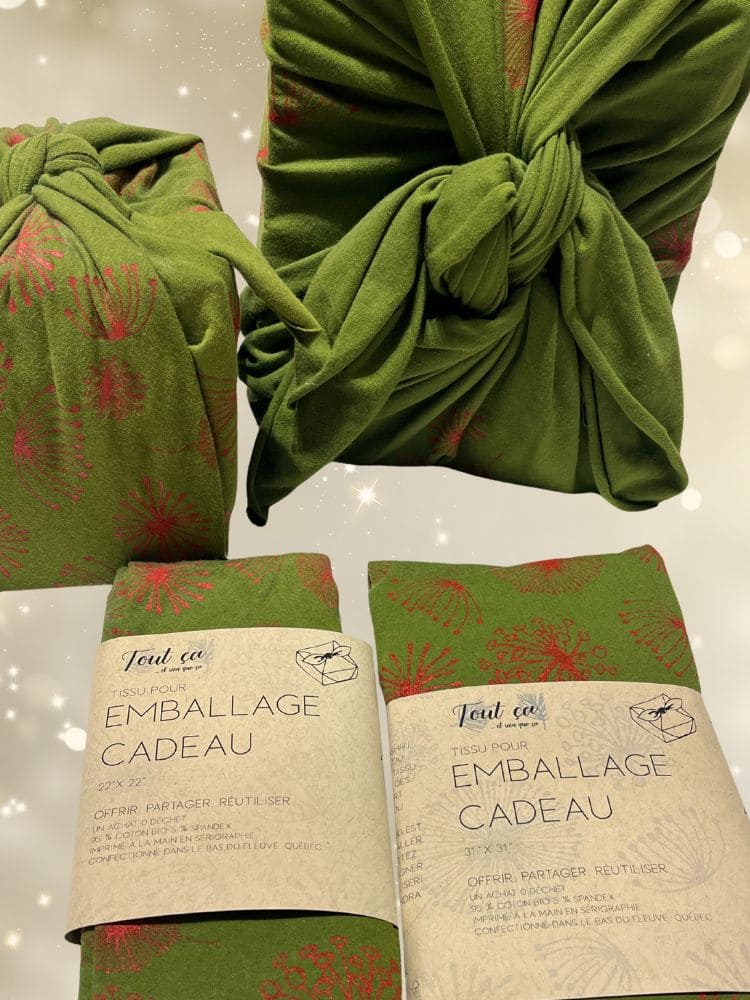 Emballage cadeau réutilisable FURÖSHIKI en tissu