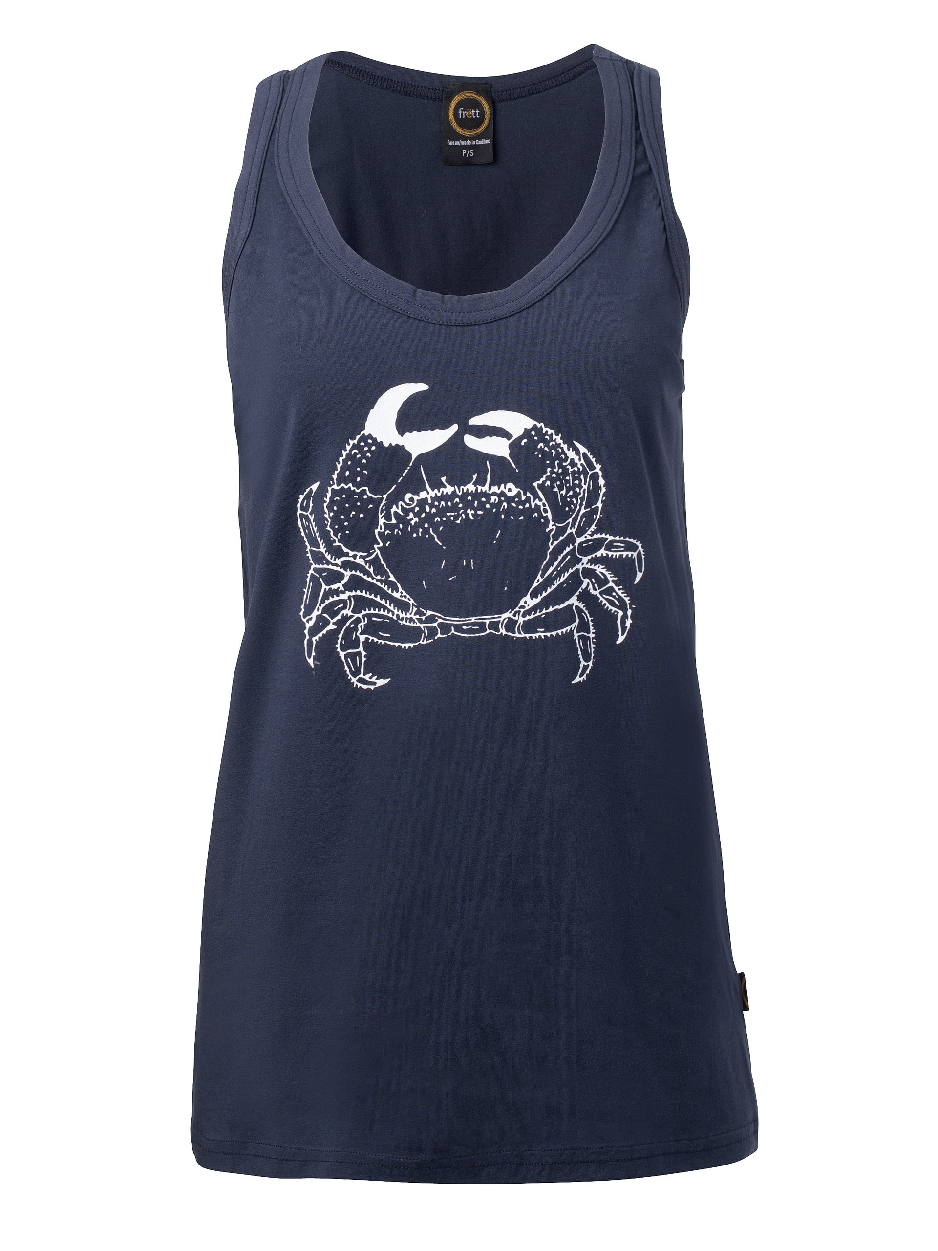 Camisole-CAMI crabe-coton bio-marine-unisexe-ghost femme-FC14