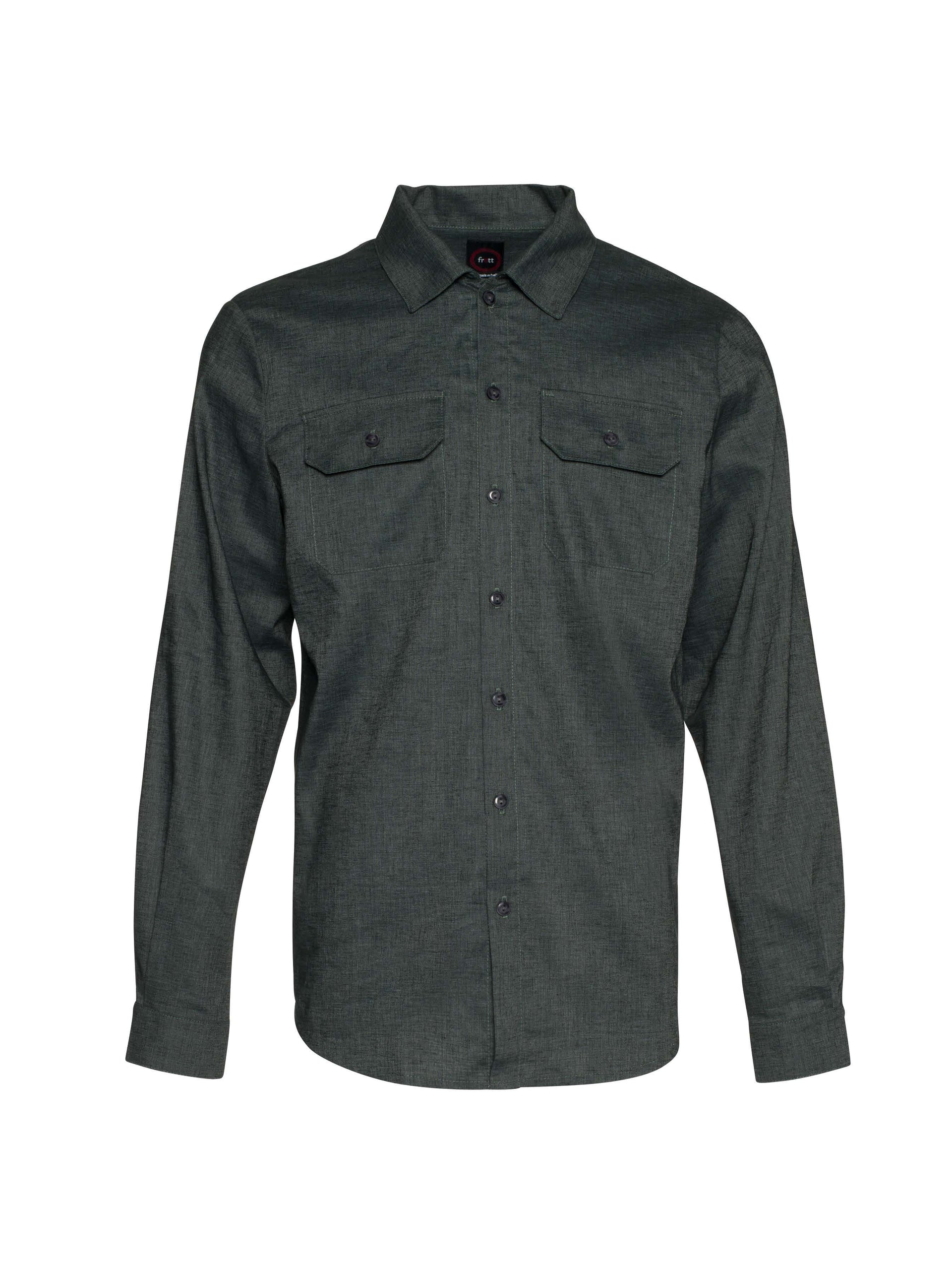 Chemise-MECANO-Chanvre poly recycle-Charcoal-Homme-ghost-FC101b