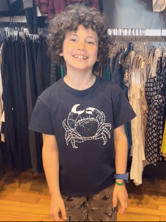 T-shirt-Enfant-Coton-Bio-Marine-Crabe-Enfant-Lifestyle-Charlo