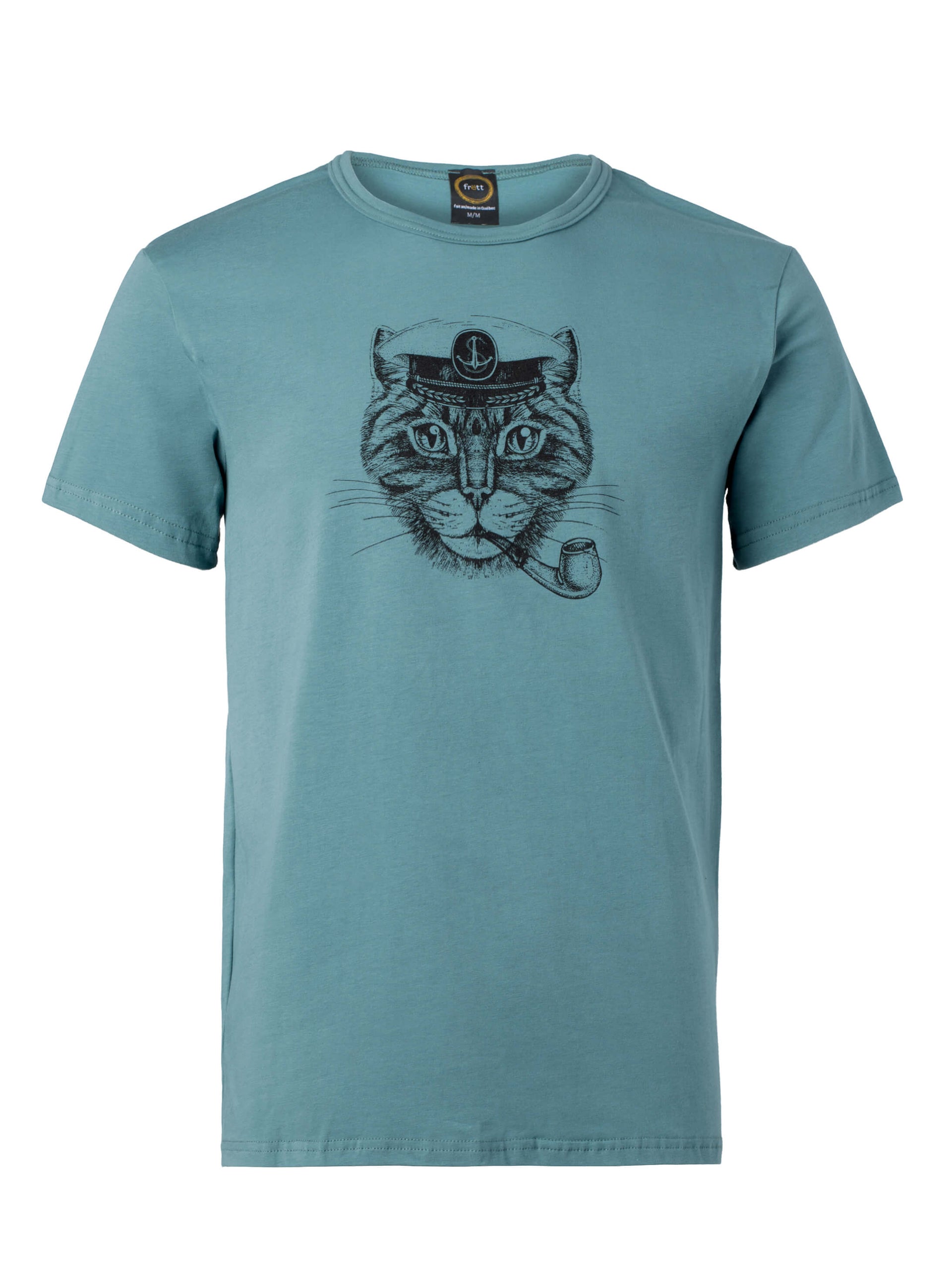 T-shirt-UNISEXE chapitaine-Coton bio-bleu-ghost-FC10