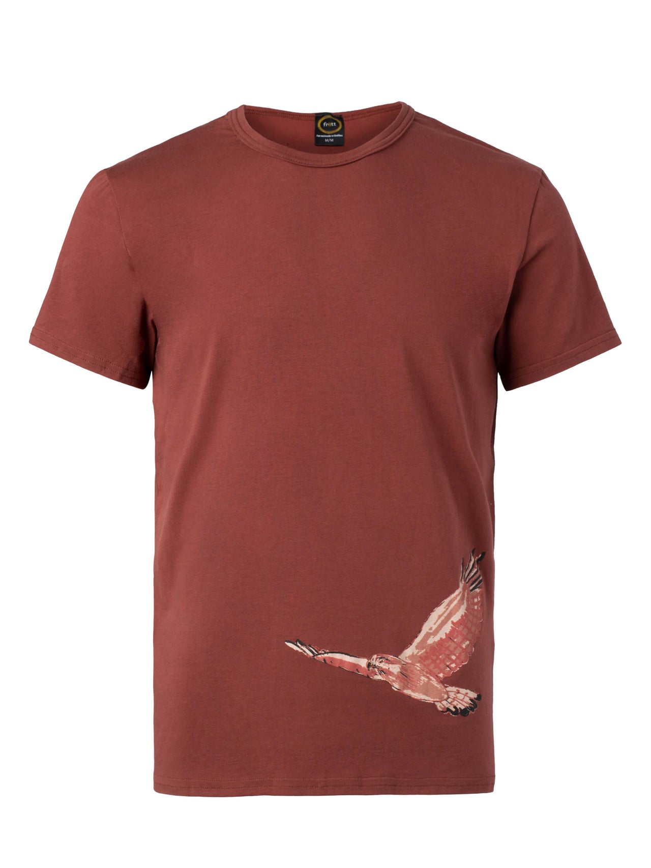 T-shirt-UNISEXE faucon-Coton bio-rouille-ghost-FC10
