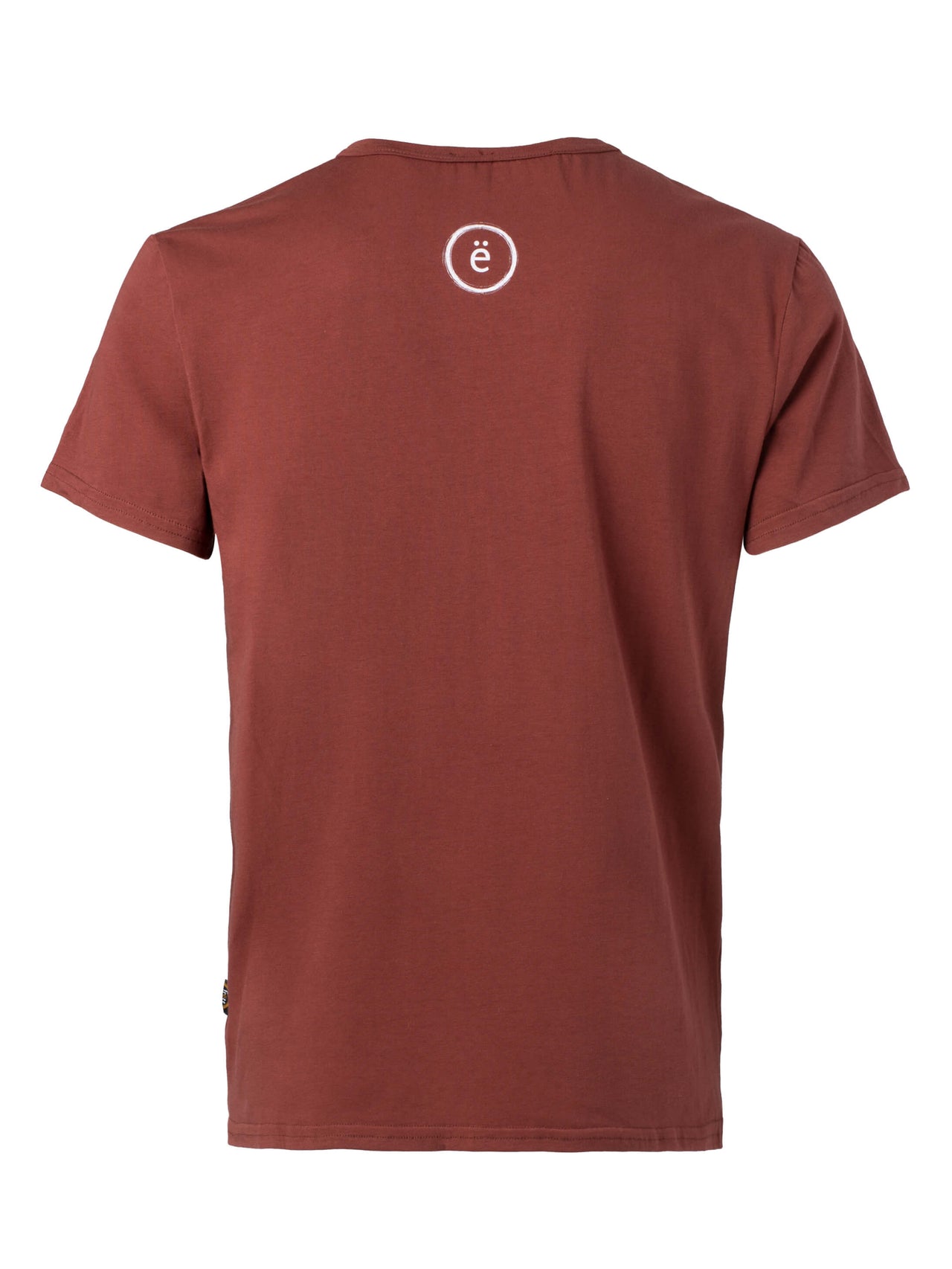 T-shirt-UNISEXE faucon-Coton bio-rouille-ghost dos-FC10