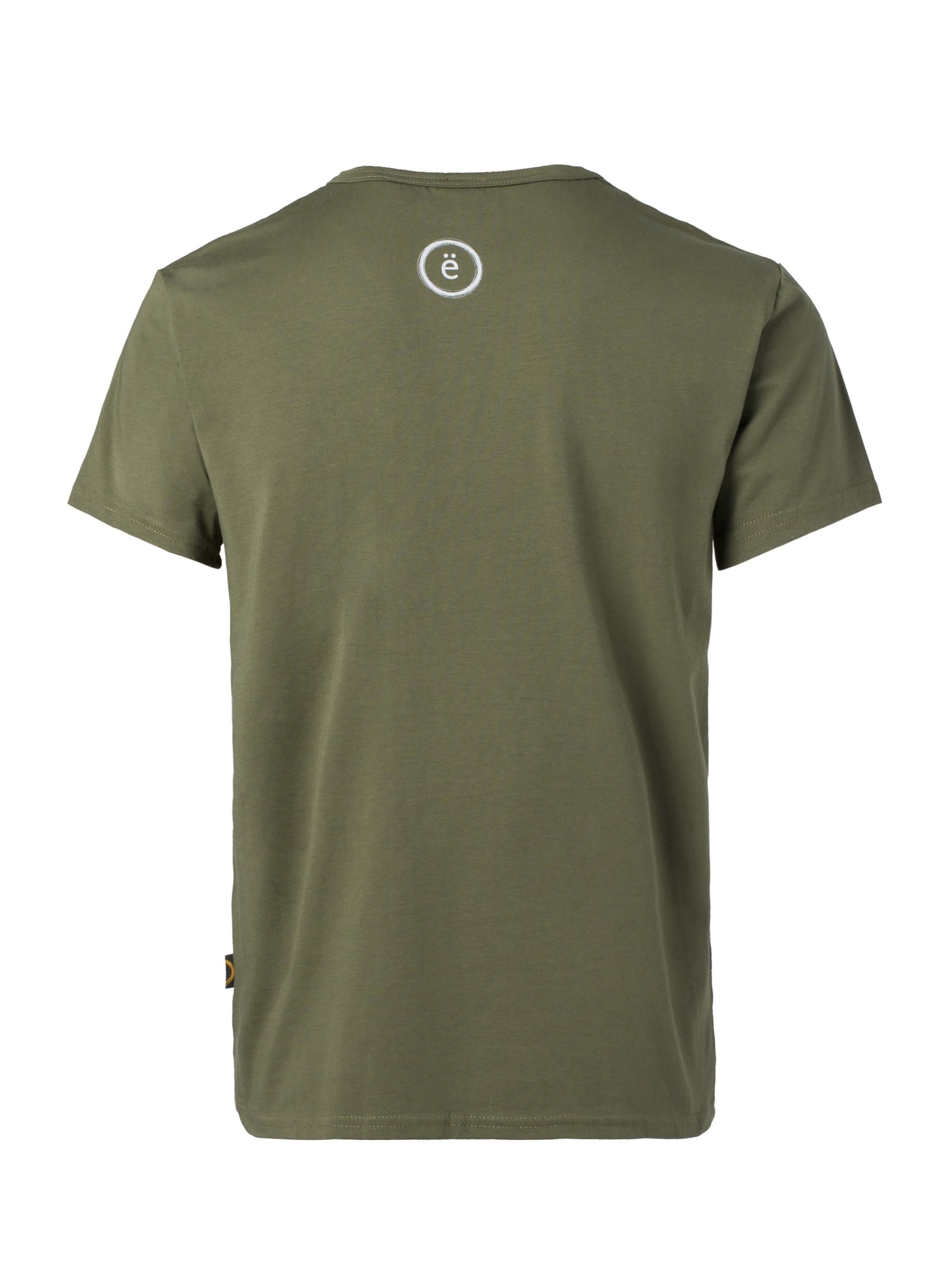 T-shirt-UNISEXE voilier-Coton bio-Kaki-ghost dos-FC10