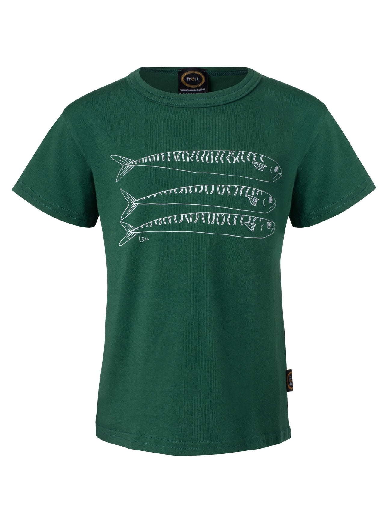 T-shirt enfant-UNISEXE maquereaux-coton bio- vert-unisexe-ghost-FC10