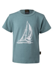 T-shirt enfant-UNISEXE voilier-coton bio-bleu-unisexe-ghost-FC10